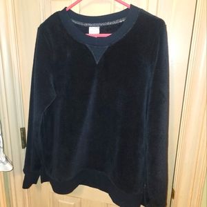 NWT Wonderland by Target Misses sz M Velour black sweater sleep shirt top
